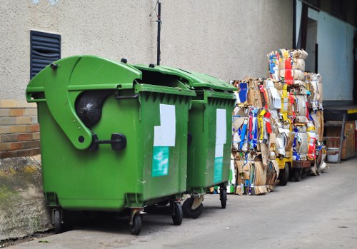 Commercial waste collection truck in Wandsworth